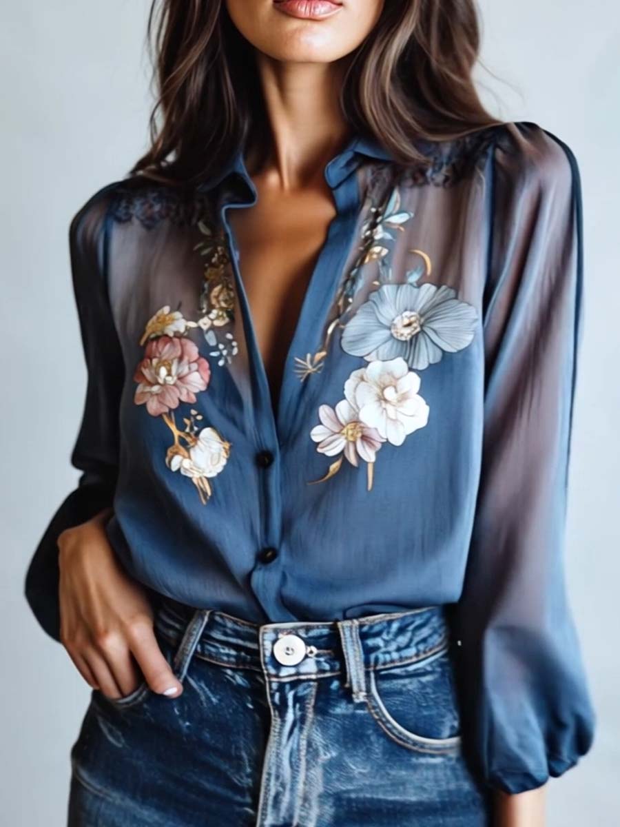 Bohemian Floral Women's Blouse