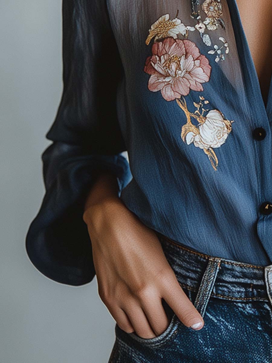 Bohemian Floral Women's Blouse