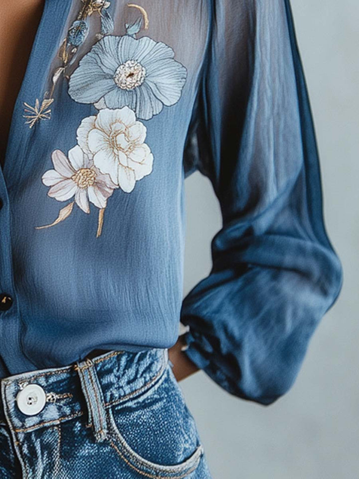 Bohemian Floral Women's Blouse