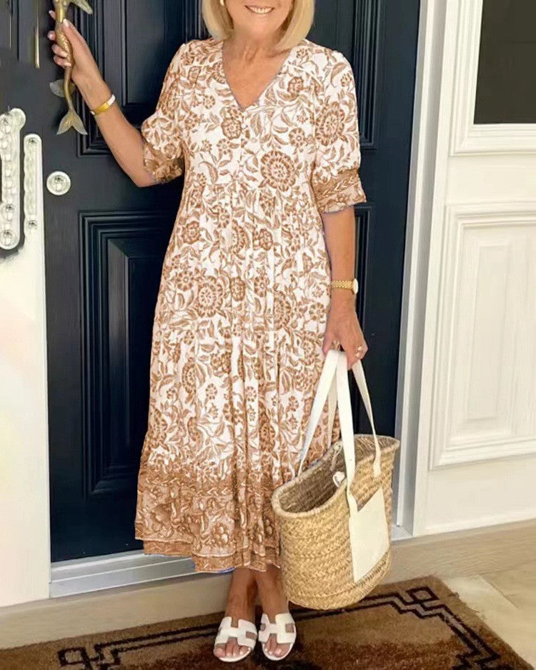 Keisha | Elegant Floral V-Neck