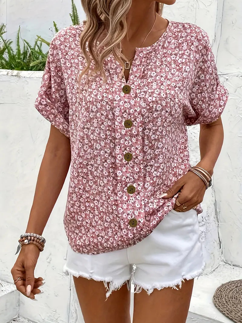 Verna™ | Chic Floral Pattern Blouse