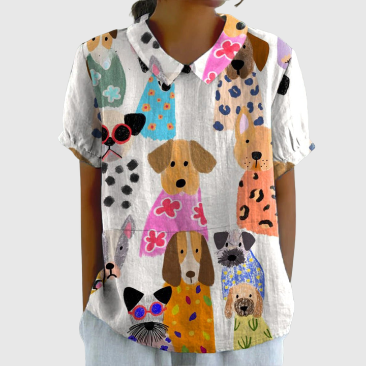 Tilly | Canine Patterned Shirt