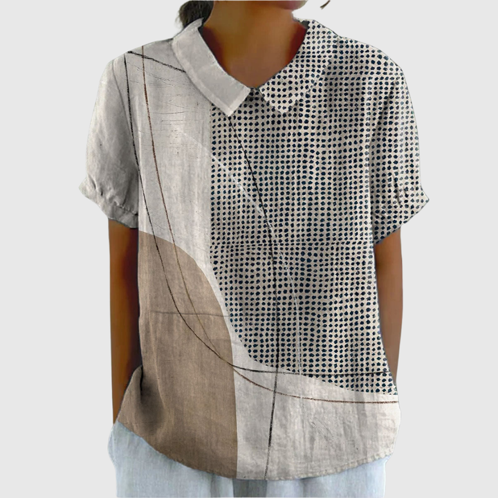 Lana | Abstract Dots and Lines Shirt
