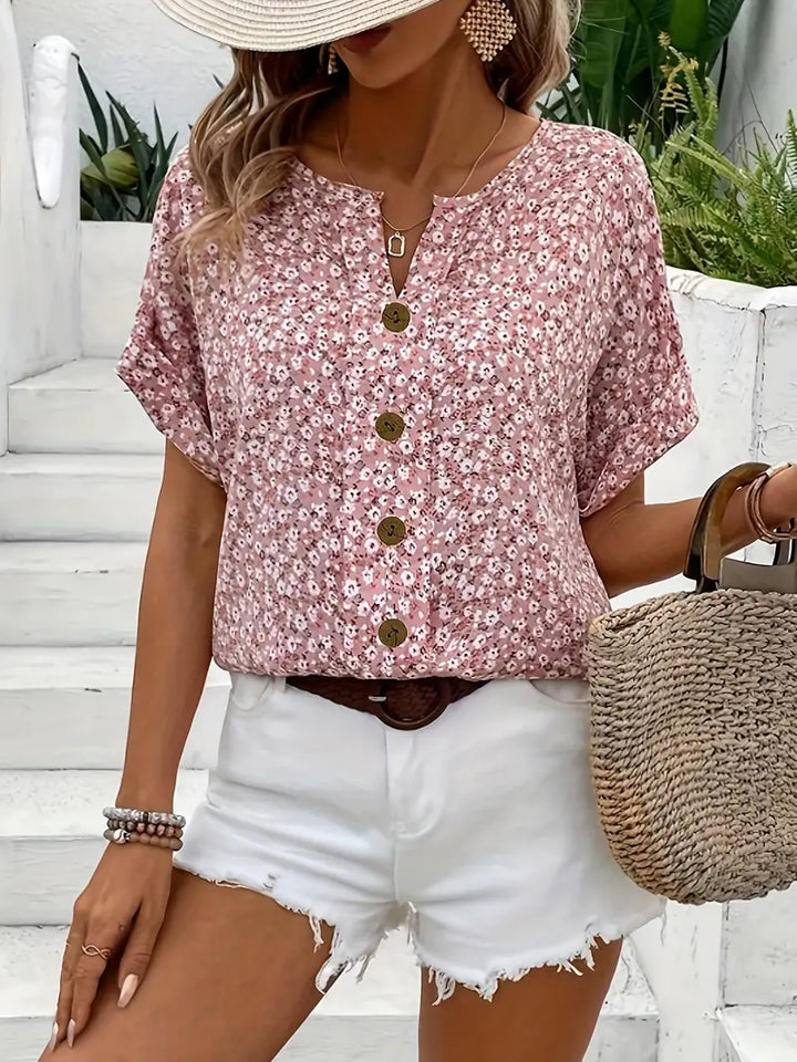 Verna™ | Chic Floral Pattern Blouse