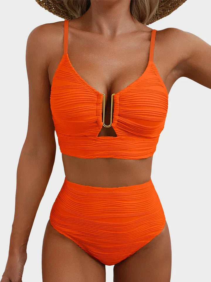 Two-Piece U-Wire Cutout Bikini Set