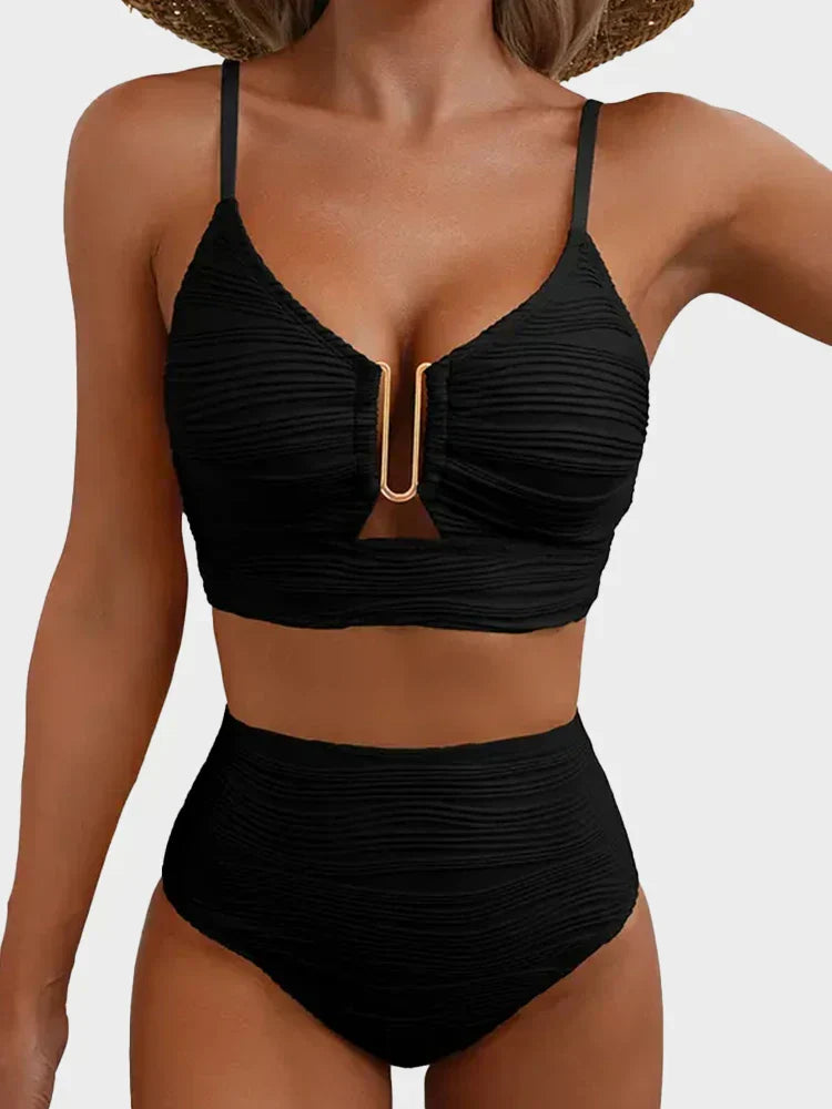 Two-Piece U-Wire Cutout Bikini Set