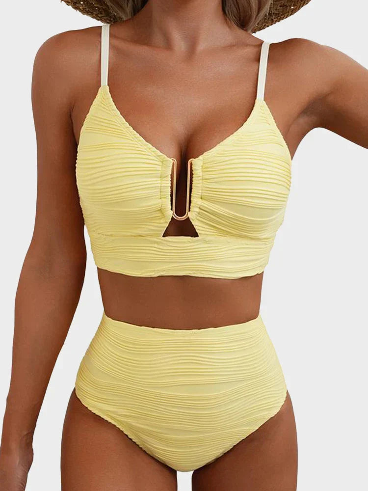 Two-Piece U-Wire Cutout Bikini Set