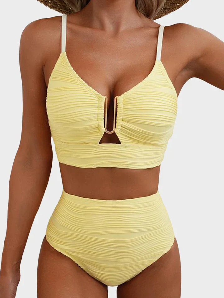 Two-Piece U-Wire Cutout Bikini Set