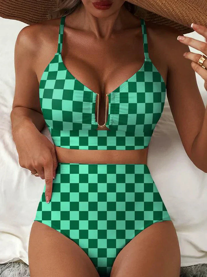 Two-Piece U-Wire Cutout Bikini Set