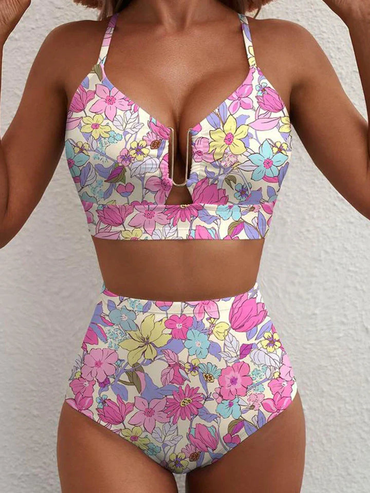 Two-Piece U-Wire Cutout Bikini Set