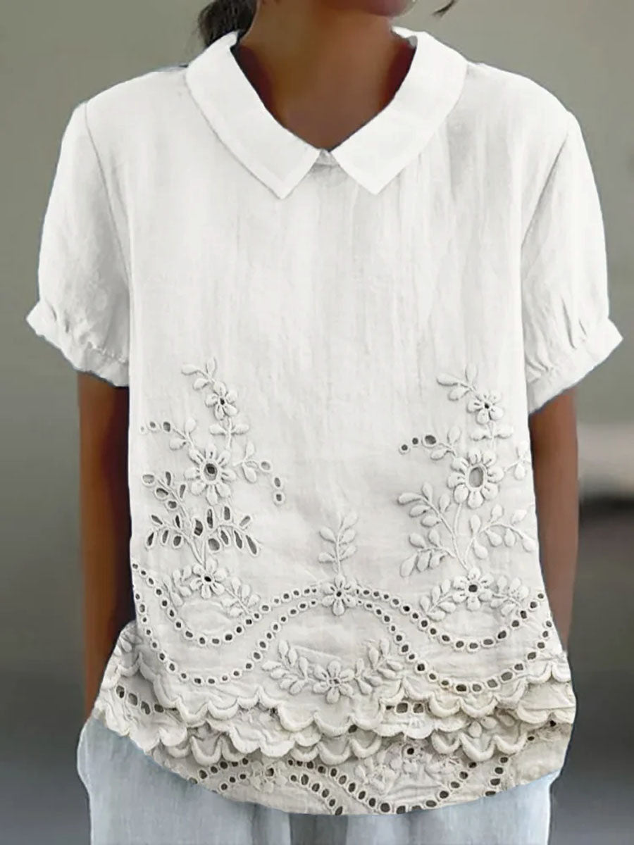 Lily | Embroidered Floral Blouse