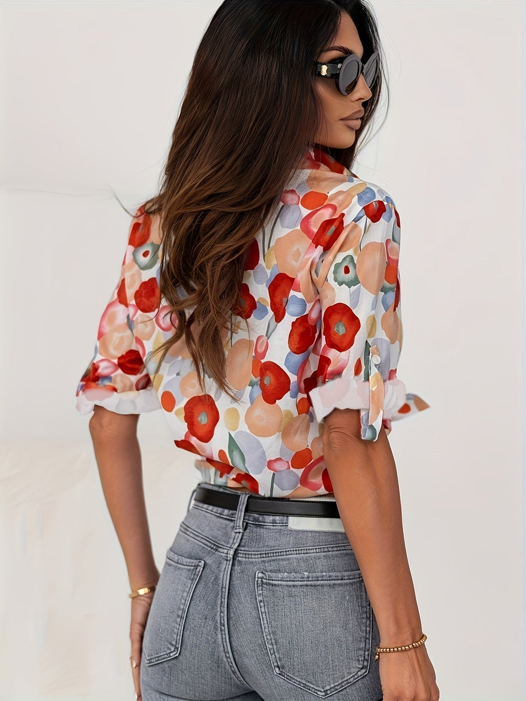 Mylene | Vibrant Floral Print Blouse