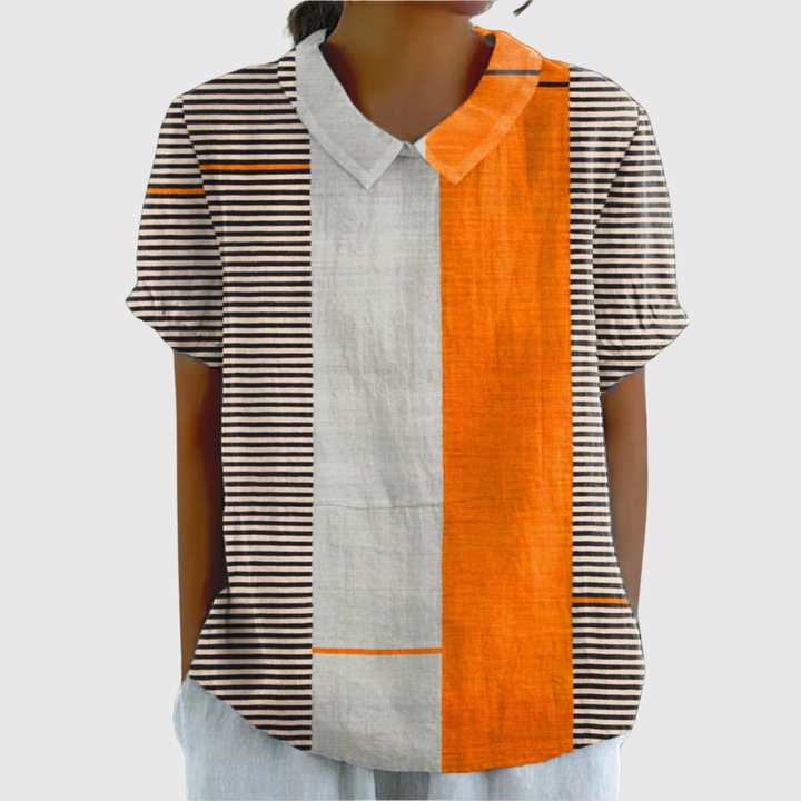 Lena | Striped Color Block Shirt