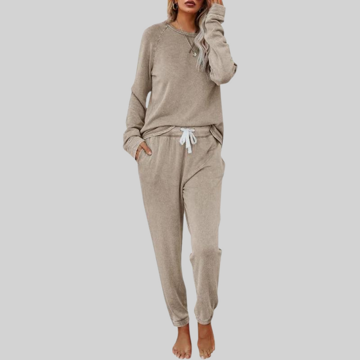 JOCELYN™ - Relaxed Long Sleeve Top and Sweatpants Ensemble