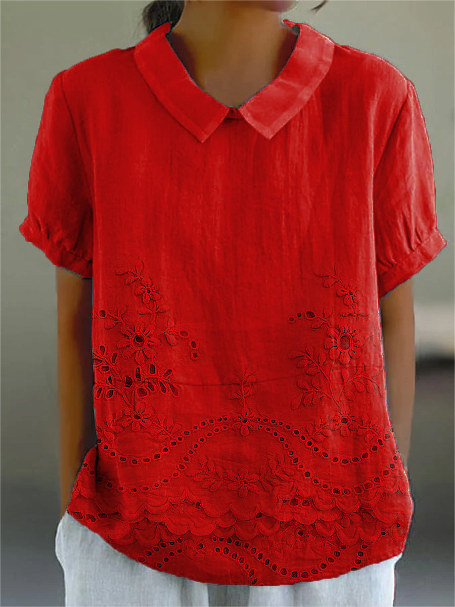 Lily | Embroidered Floral Blouse