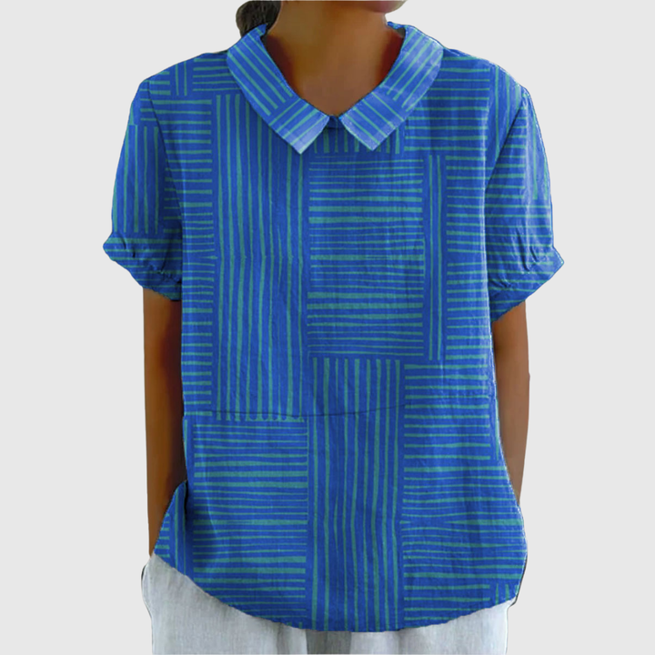 Maya | Geometric Stripe Shirt