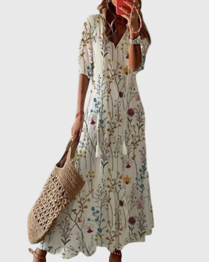 Sofia | Vintage Bohemian Summer Maxi Dress