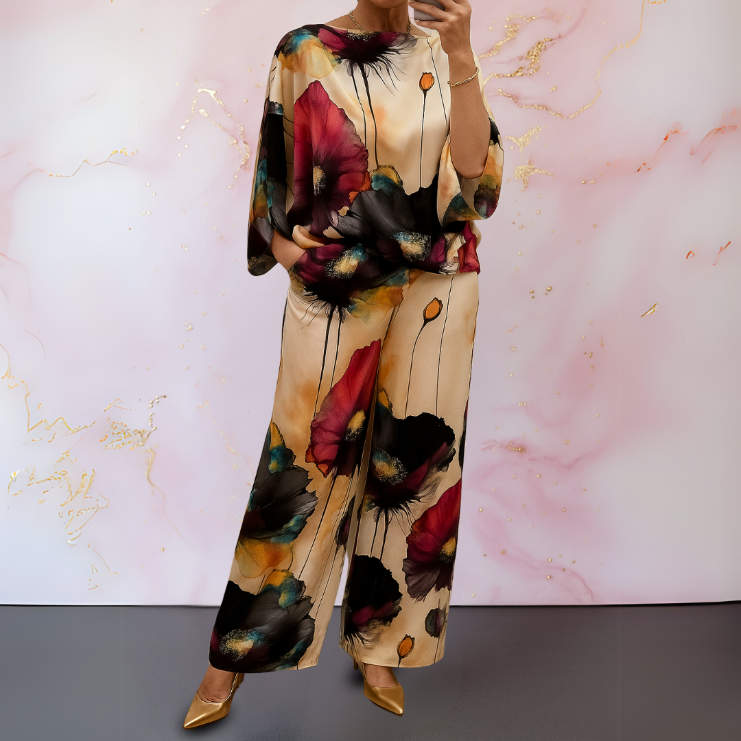 Maelora | Women's Satin Two-Piece Ensemble