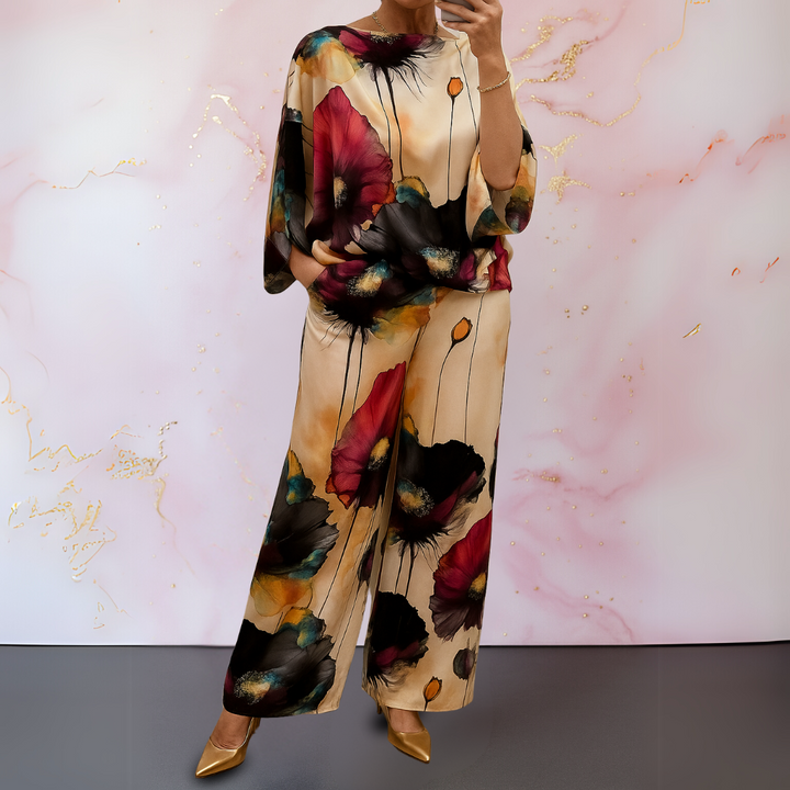 Maelora | Women's Satin Two-Piece Ensemble