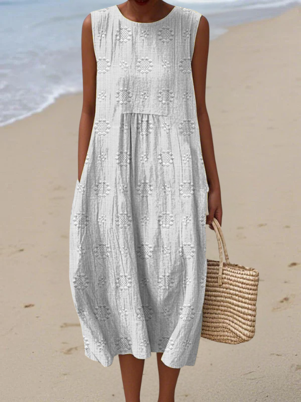 Rose™ Embroidered Midi Dress" can be rewritten as "Embroidered Midi Dress in Rose™" or "Rose™ Midi Dress with Embroidery.