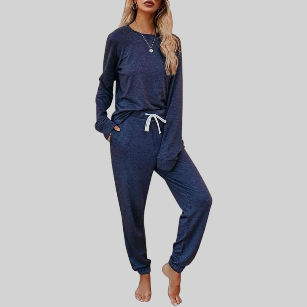 JOCELYN™ - Relaxed Long Sleeve Top and Sweatpants Ensemble