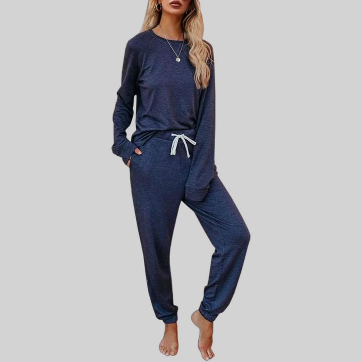 JOCELYN™ - Relaxed Long Sleeve Top and Sweatpants Ensemble