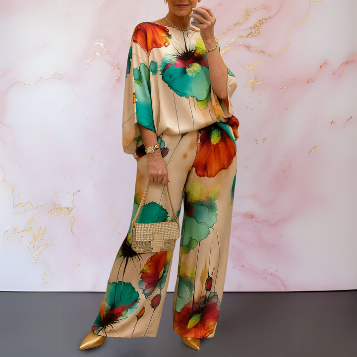 Maelora | Women's Satin Two-Piece Ensemble