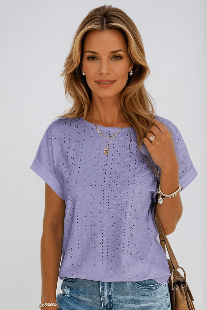 Liamo | Coastal Breeze Eyelet Blouse