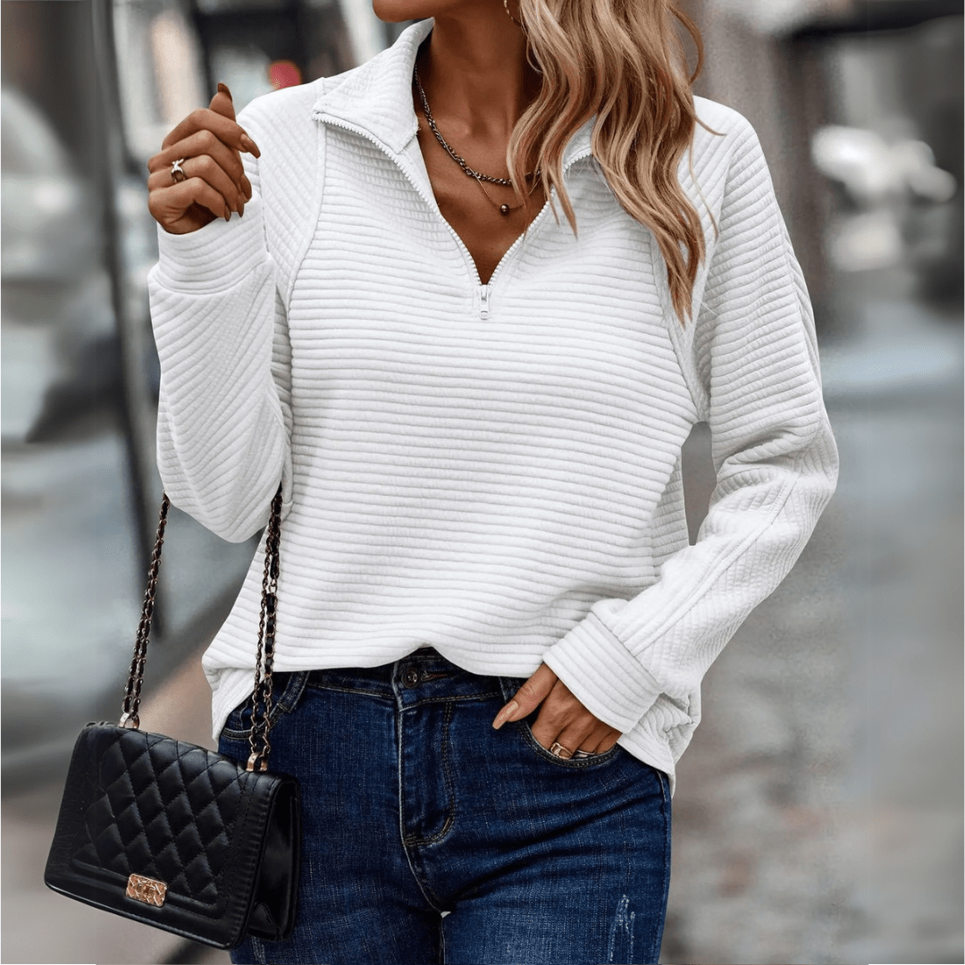 Jenica | Stylish Half-Zip Pullover