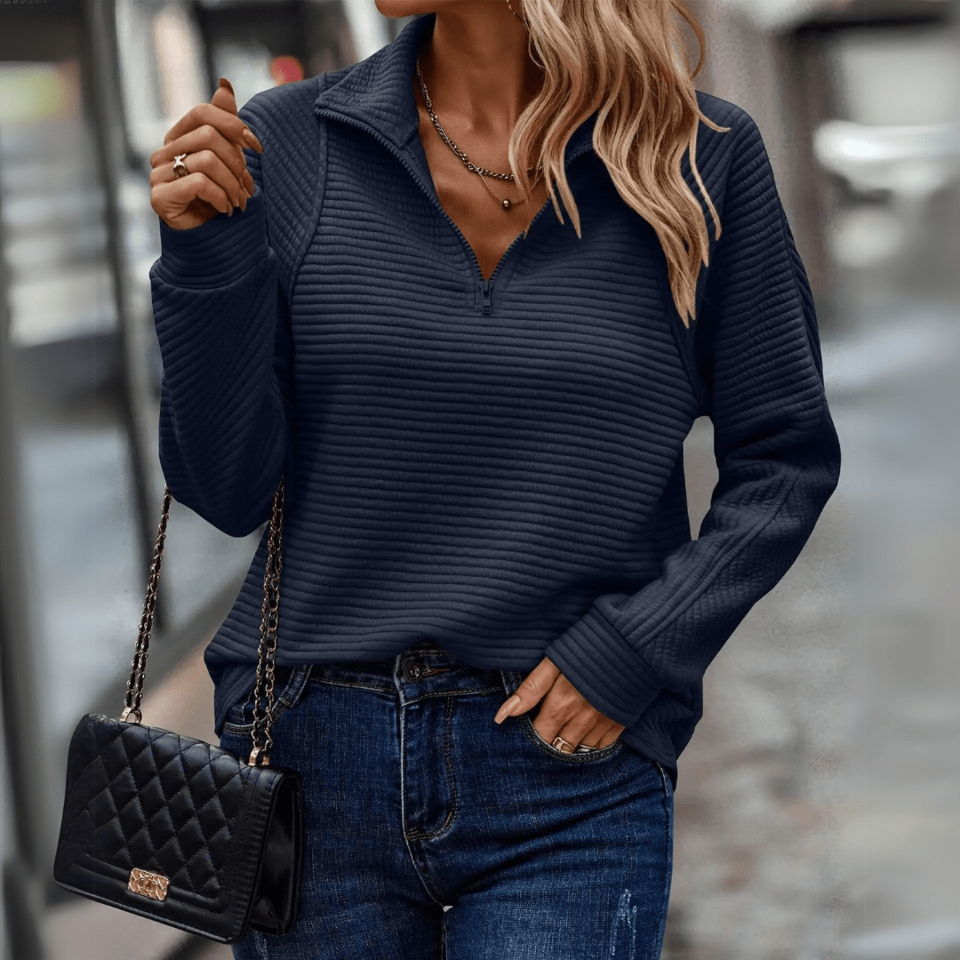 Jenica | Stylish Half-Zip Pullover