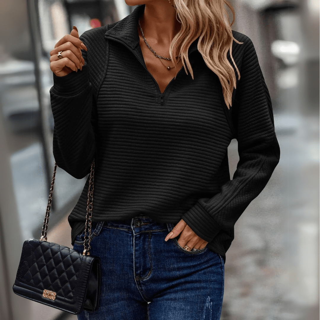 Jenica | Stylish Half-Zip Pullover