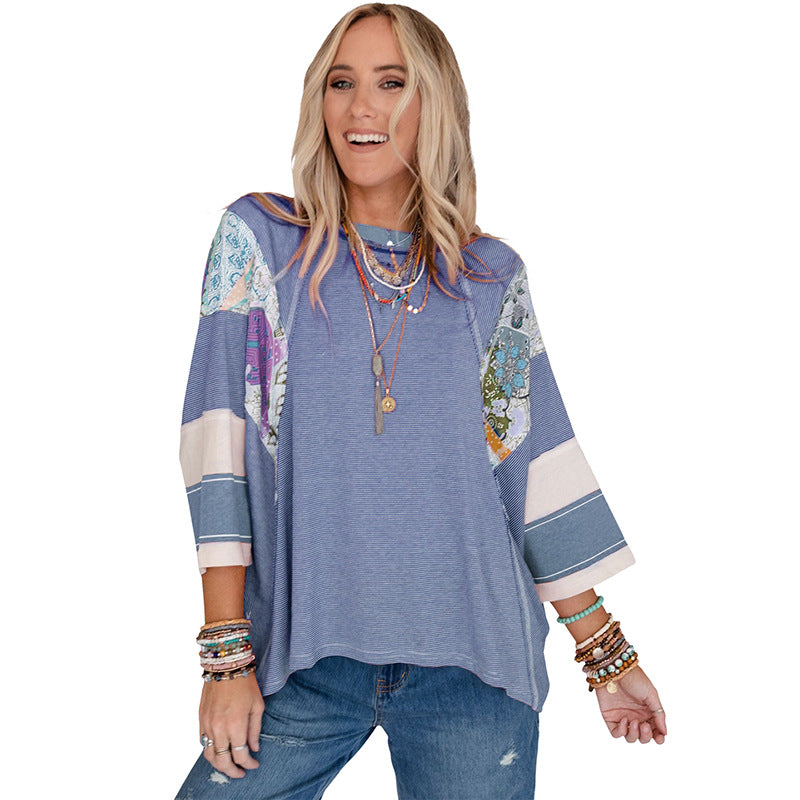 BAILEY™ – Breezy Patchwork Batwing Blouse