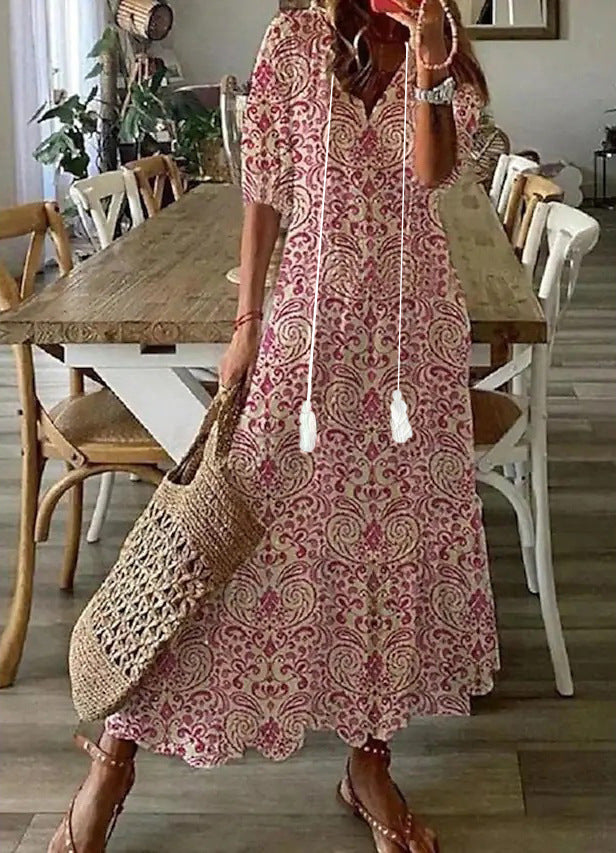 Amalia | Vintage Bohemian Summer Maxi Dress
