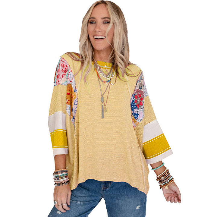 BAILEY™ – Airy Patchwork Batwing Blouse