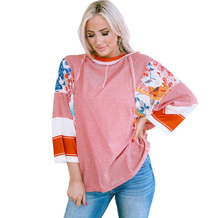 BAILEY™ – Airy Patchwork Batwing Blouse