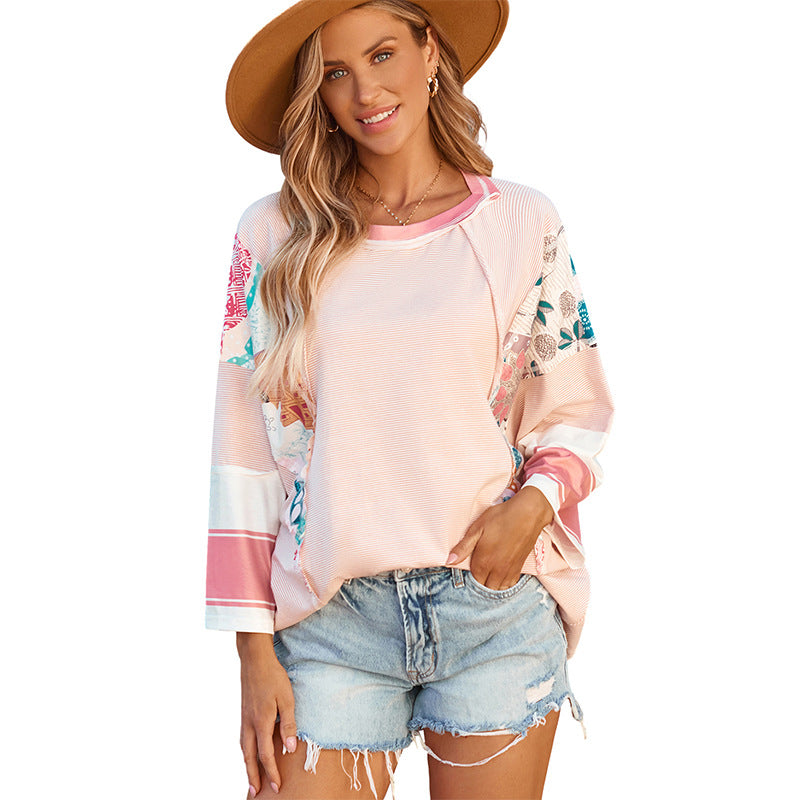BAILEY™ – Airy Patchwork Batwing Blouse