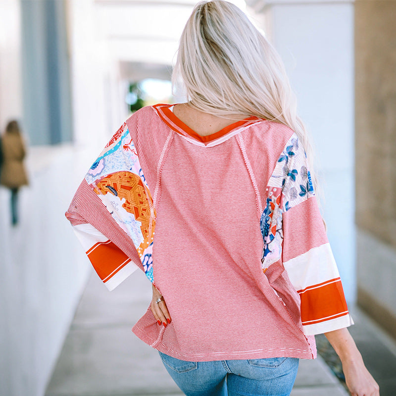 BAILEY™ – Airy Patchwork Batwing Blouse