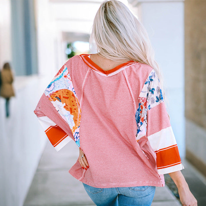 BAILEY™ – Airy Patchwork Batwing Blouse
