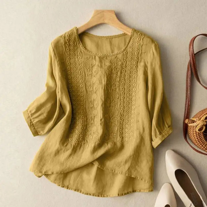 Aurora – Relaxed Blouse with Embroidery