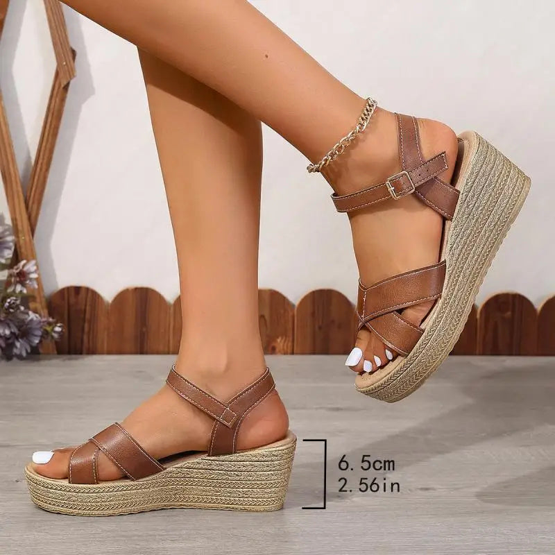 Daphnie - Stylish Wedge Sandals