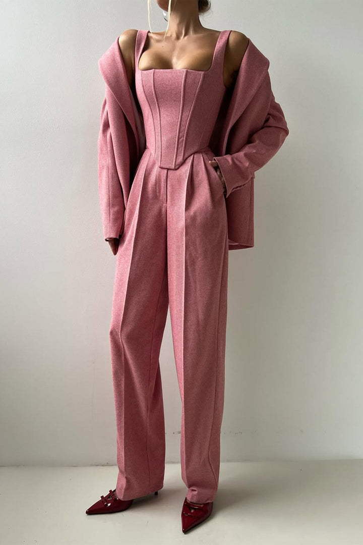 Grace - Double-Breasted Blazer Three-Piece Set