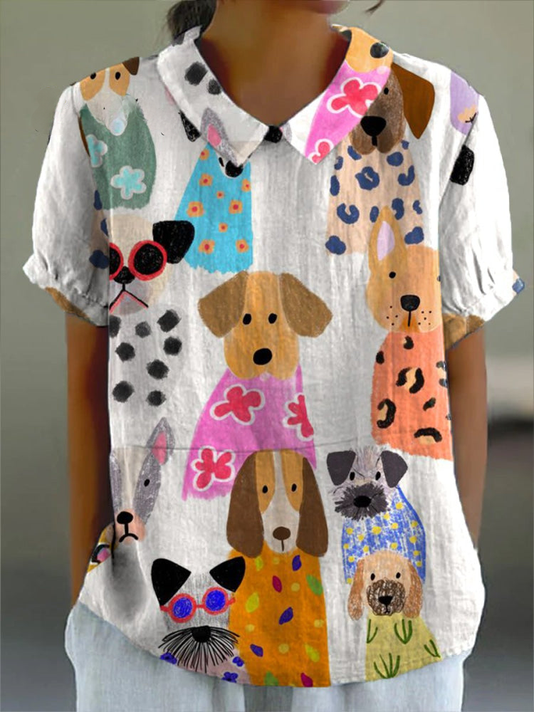 Tilly | Canine Patterned Shirt