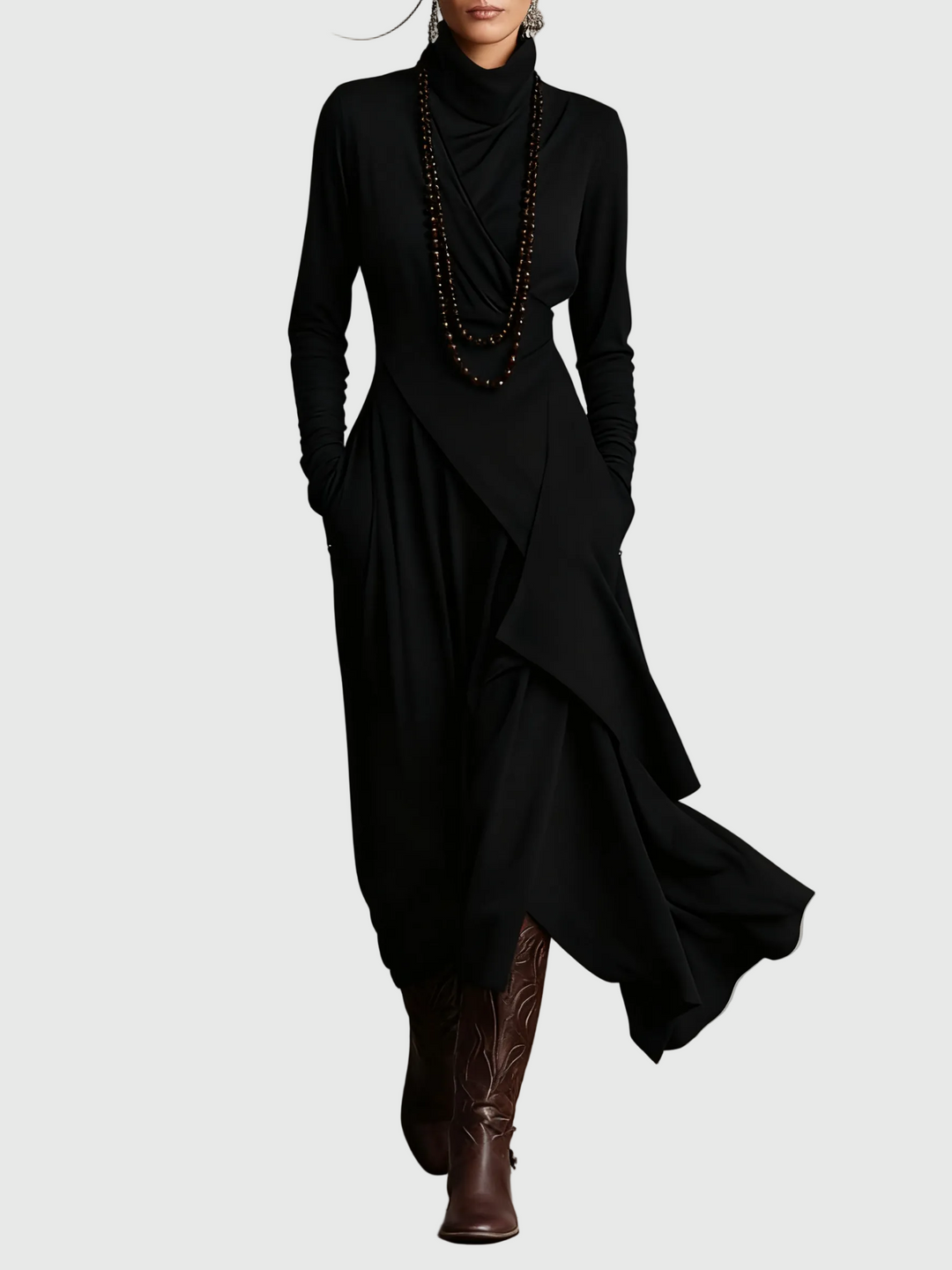 Violet | Long Pleated Maxi Dress