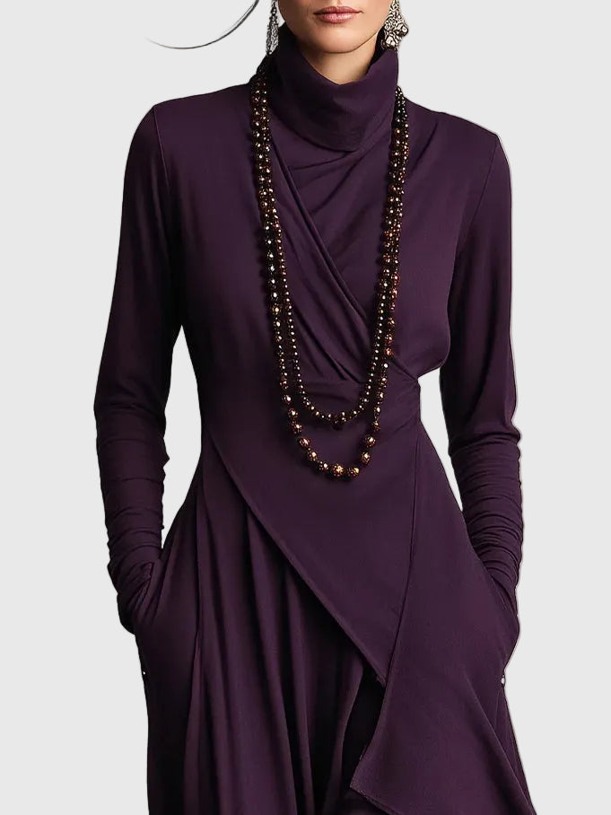 Violet | Long Pleated Maxi Dress