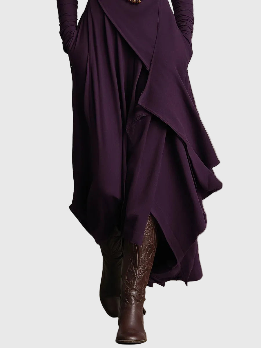 Violet | Long Pleated Maxi Dress
