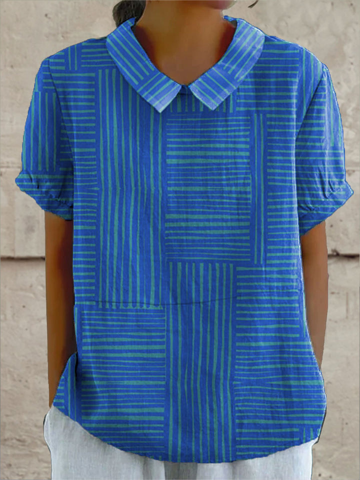 Maya | Geometric Stripe Shirt