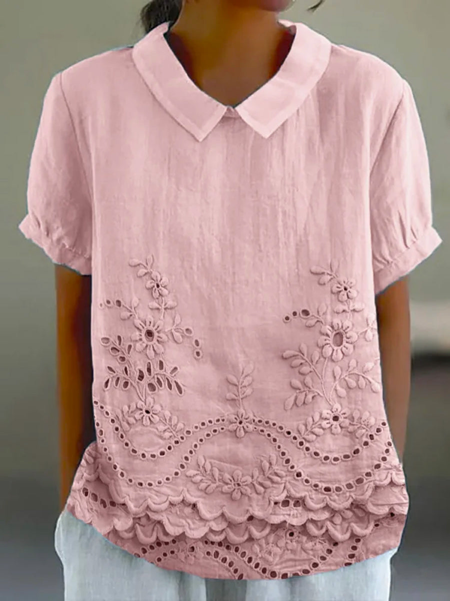 Lily | Embroidered Floral Blouse