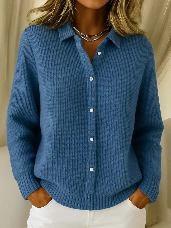 Katrina – Textured Knit Button-Up Cardigan