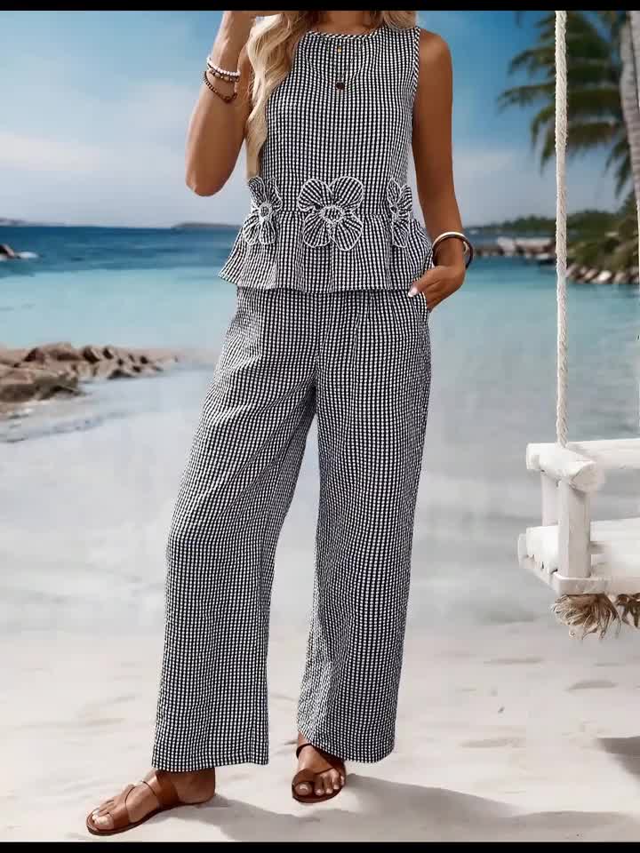 Megan | Chic Gingham Ensemble