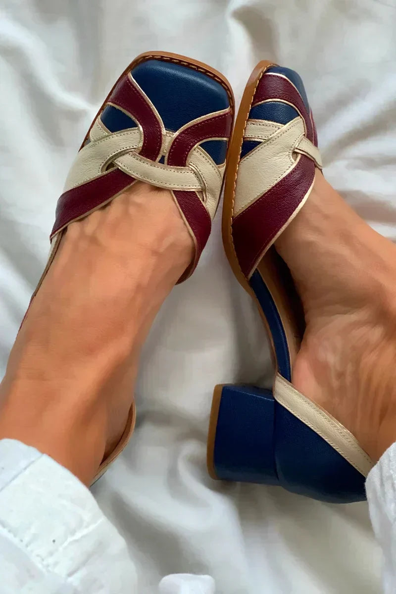 Vynelle | Tri-Color Slip-On Ballet Flats